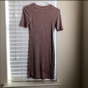 Dusty rose thigh dress